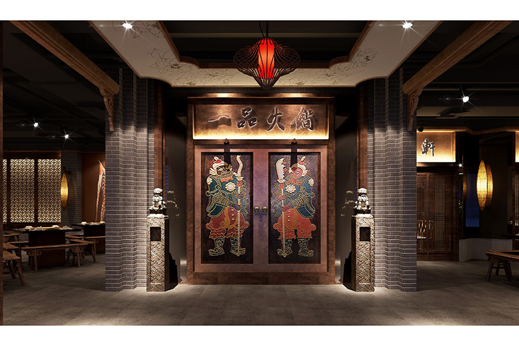 甘肃一品火锅店餐饮空间设计04