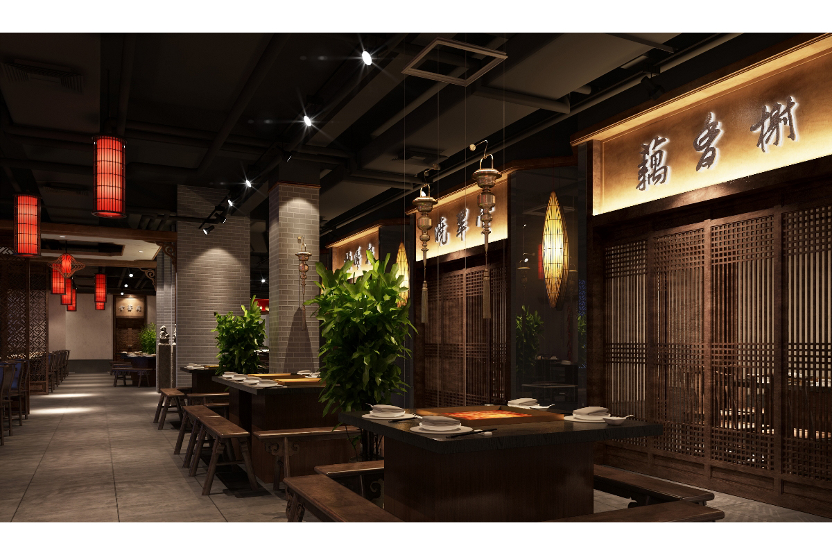甘肃一品火锅店餐饮空间设计06