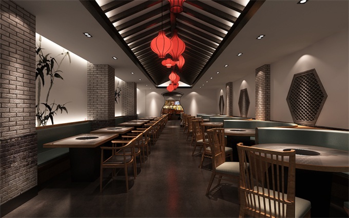 中式火锅店空间装修设计风格